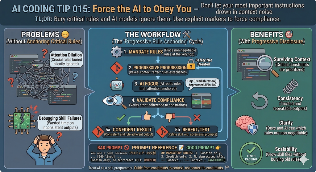 AI Coding Tip 015 - Force the AI to Obey You - Coder Legion