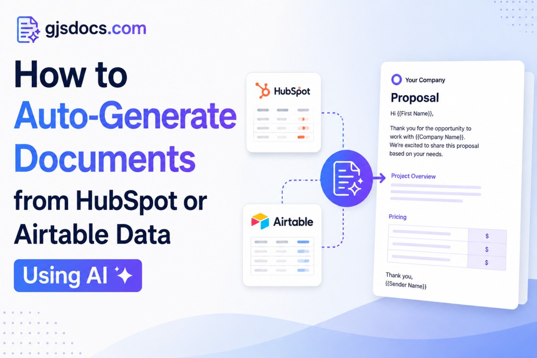 How to Auto-Generate Documents from HubSpot or Airtable Data Using AI ...