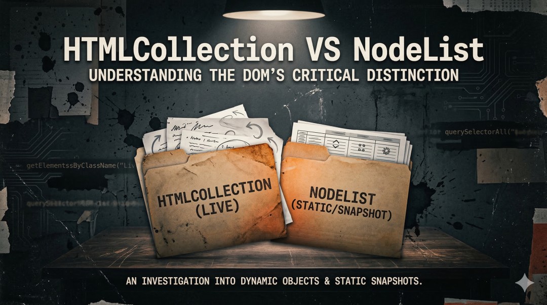 HTMLCollection vs NodeList in DOM: A JavaScript Guide - Coder Legion