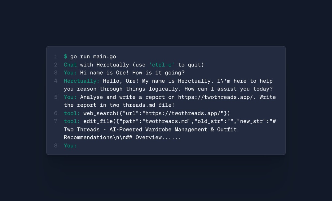Building Herctually: An AI Research Agent written in GO - Coder Legion