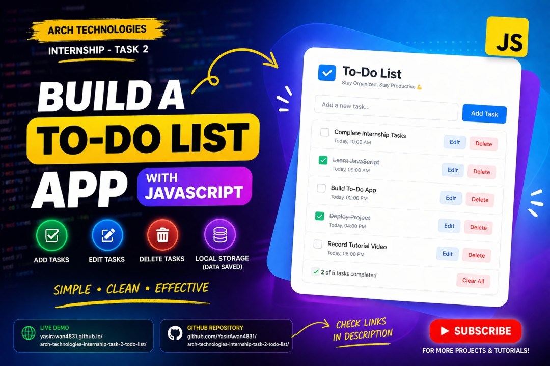 To-Do List App (HTML, CSS, JavaScript) | Full Project - Coder Legion