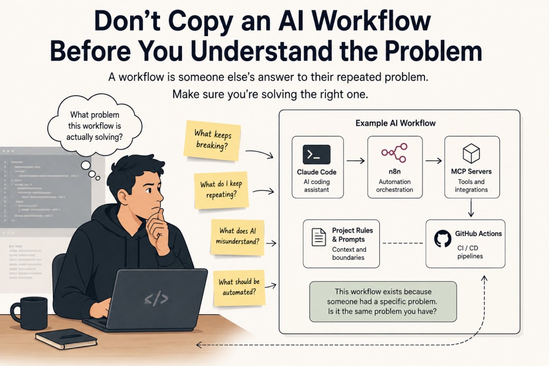 Don’t Copy an AI Workflow Before You Understand the Problem - Coder Legion