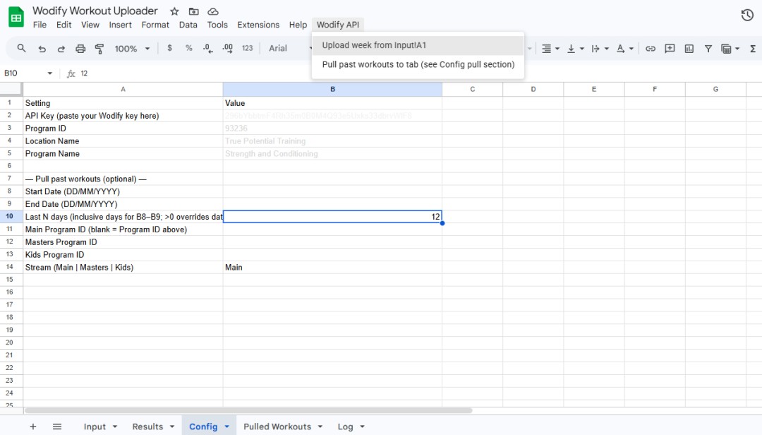 Shipped: Wodify Workout Uploader — a Google Sheets ↔ Wodify API ...