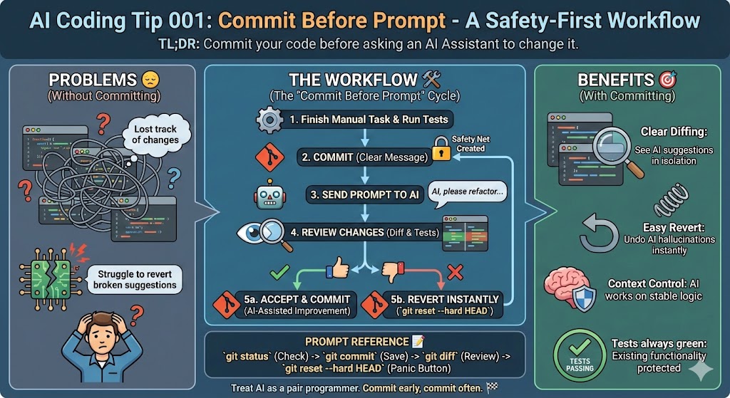 AI Coding Tip 001 - Commit Before Prompt - Coder Legion