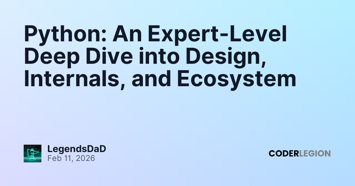 Python: An Expert-Level Deep Dive into Design, Internals, and Ecosystem ...
