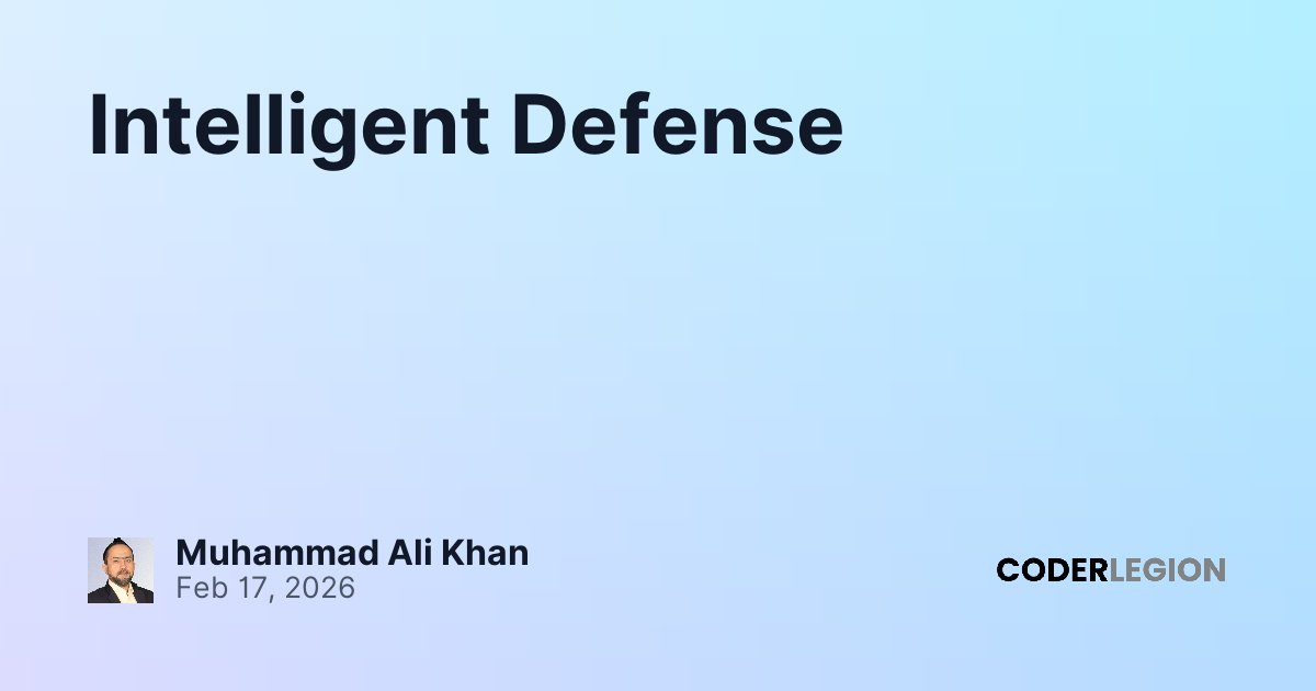 Intelligent Defense - Coder Legion