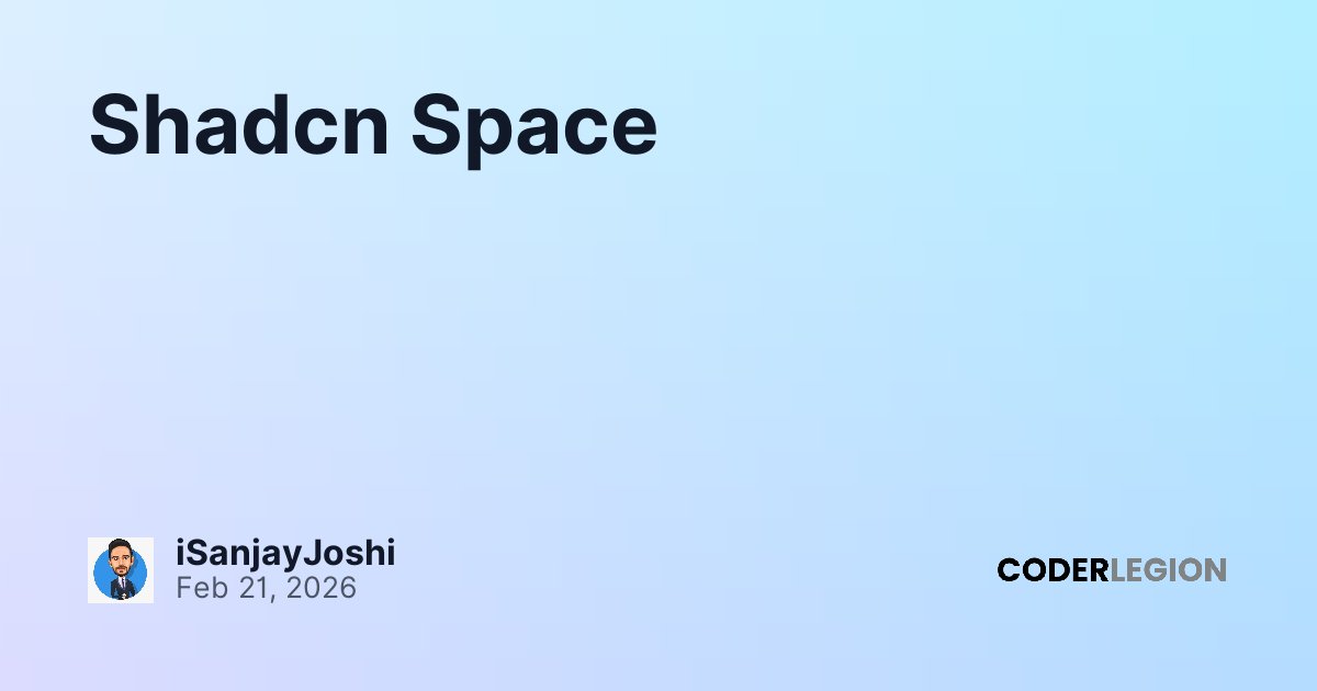 Shadcn Space - Coder Legion