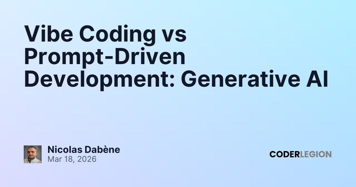 Vibe Coding vs Prompt-Driven Development: Generative AI - Coder Legion