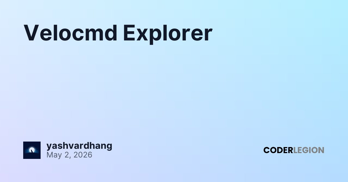 Velocmd Explorer - Coder Legion