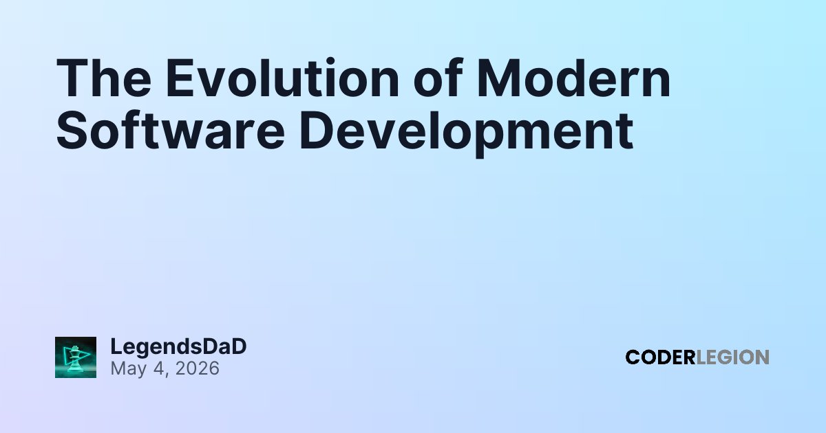 The Evolution of Modern Software Development - Coder Legion