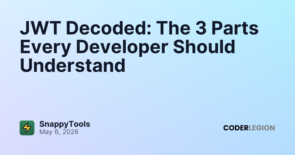 JWT Decoded: The 3 Parts Every Developer Should Understand - Coder Legion