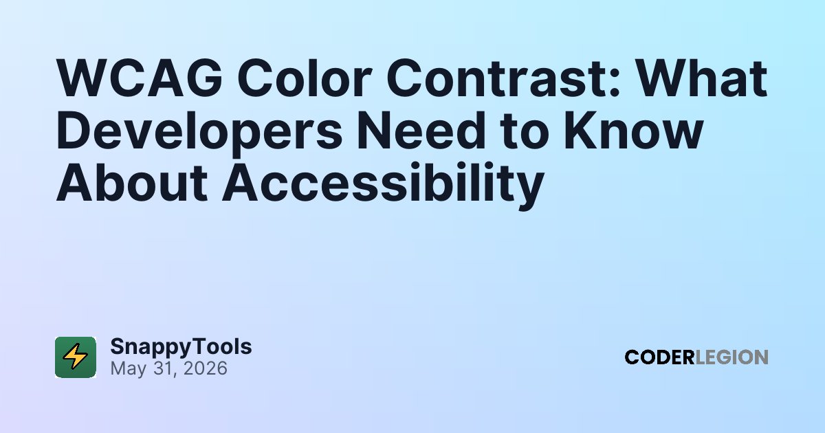 WCAG Color Contrast: What Developers Need to Know About Accessibility ...