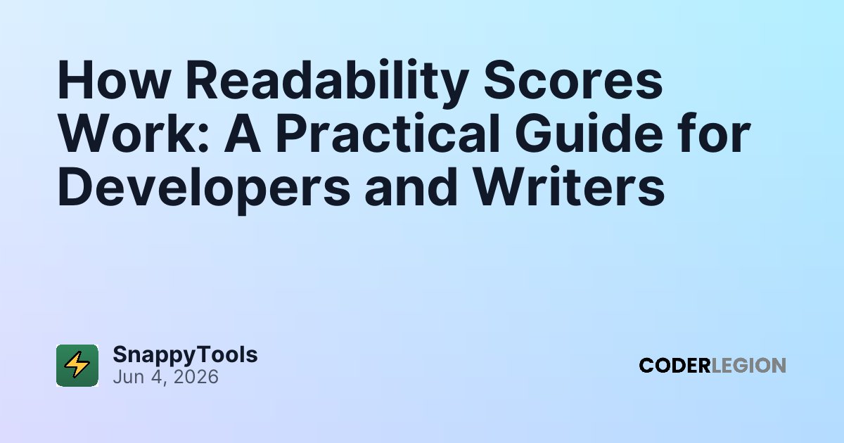 How Readability Scores Work: A Practical Guide for Developers and ...