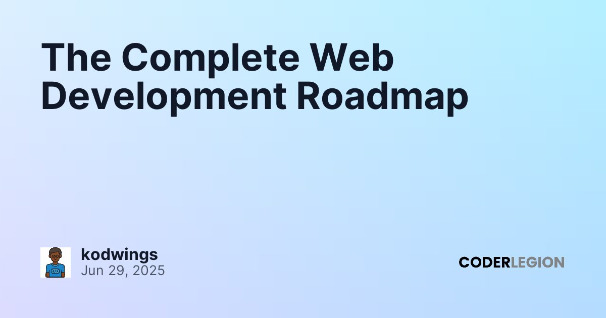 The Complete Web Development Roadmap - Coder Legion