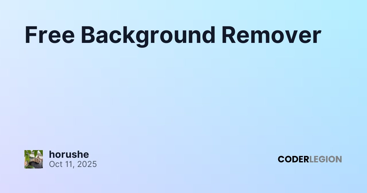 Free Background Remover - Coder Legion