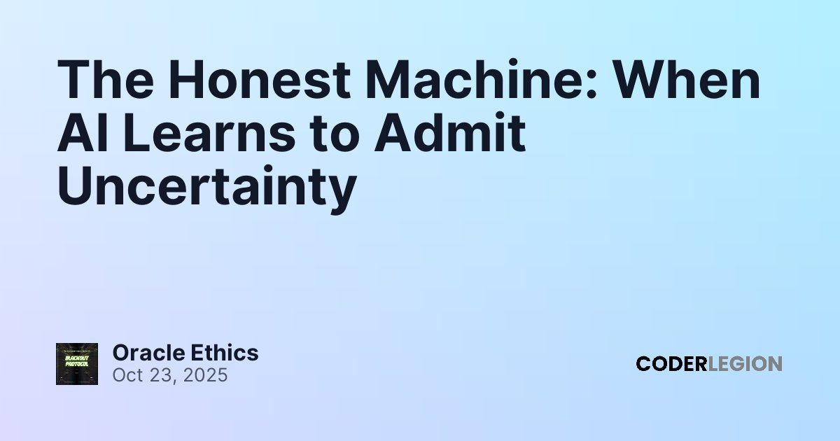 The Honest Machine: When AI Learns to Admit Uncertainty - Coder Legion