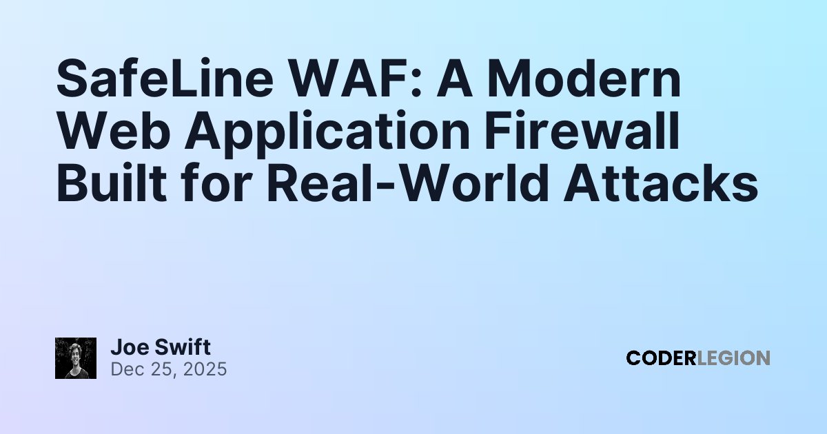SafeLine WAF: A Modern Web Application Firewall Built for Real-World ...