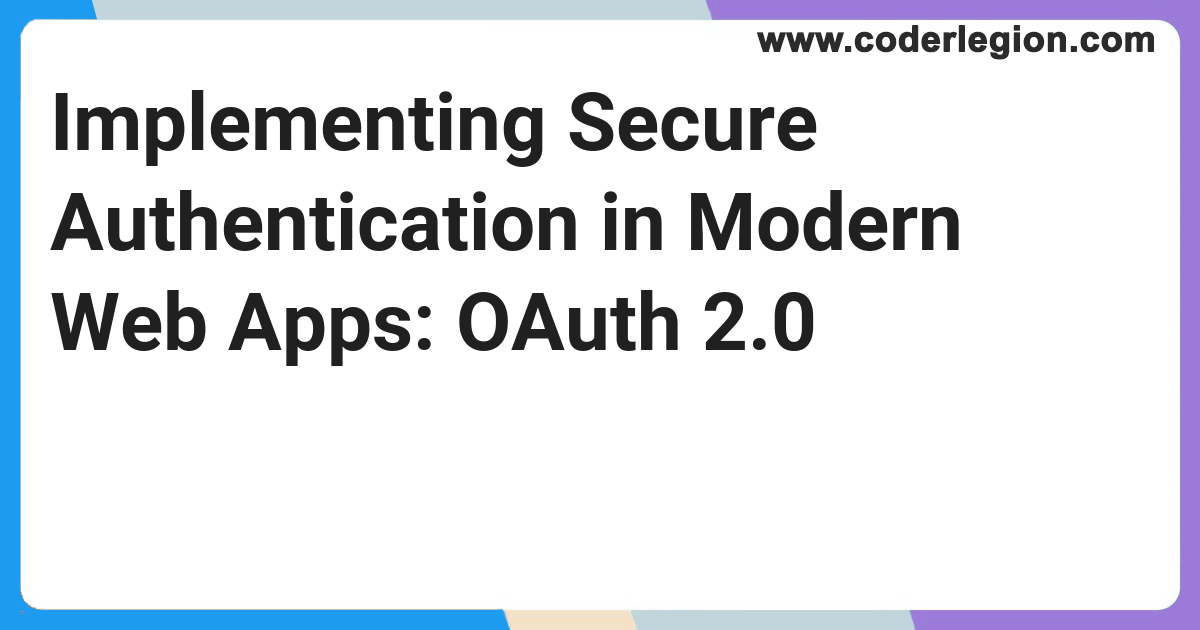 Authentication Using Github Oauth 2.0 With Nodejs | NFDX