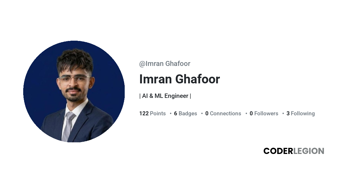 imran ghafoor - Coder Legion